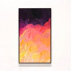James Dodd, DARKENING YEARN, 2025, acrylic on canvas in powder coated aluminium tray frame, 99 x 58.5 cm