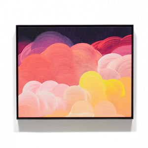 James Dodd, LEMON CIST, 2025, acrylic on canvas in powder coated aluminium tray frame, 43 x 53 cm