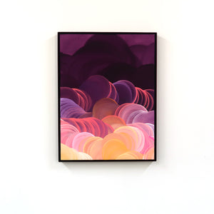 James Dodd, CONGEALING URGE, 2024, acrylic on canvas in powder coated aluminium tray frame, 63 x 48 cm