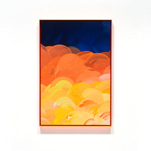James Dodd, TANGY SPOIL, 2025, acrylic on canvas in powder coated aluminium tray frame, 79 x 53 cm