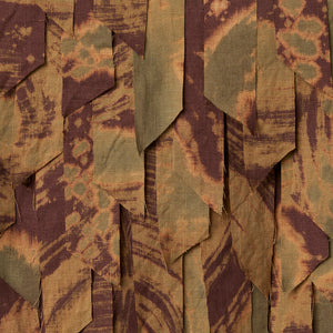 Julia Robinson, Leave the roots on, let them dangle (detail), 2024, linen, thread, bleach, foam, wheel, steel, fixings, 125 x 55 x 25 cm