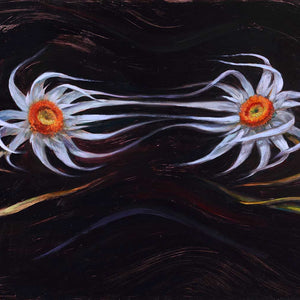 Kate Kurucz, Party Line, 2023, oil on copper, 45 x 90 cm