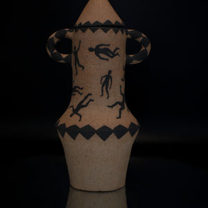 Fiona Roberts, Limbo 1, 2024, stoneware with underglaze, 26.5 x 13.5 x 12.5 cm