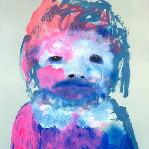 Sally Bourke, Maggie, 2024, oil and acrylic on aluminium, 60 x 50 cm