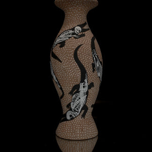 Fiona Roberts, Metempsychosis, 2024, stoneware with underglaze, 27.5 x 11 x 11 cm