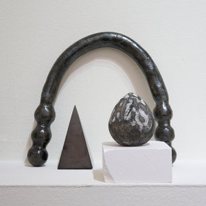 Min Wong, Even a girl boss needs a forehead kiss sometimes., 2024, ceramics and Magnesium gym chalk, 
22 x 23 x 19 cm approx.