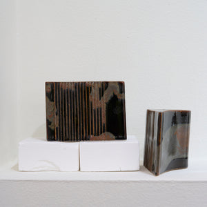 Min Wong, To everything I’ve lost: Thank you for setting me free., 2024, ceramics and Magnesium gym chalk, 13 x 23 x 12 cm  approx.