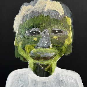 Sally Bourke, Namesake, 2024, oil and acrylic on aluminium, 30 x 25 cm