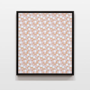 Christopher Zanko, Off Track 2, 2025, acrylic on carved board, 50 x 45 cm. Photography by Jessica Maurer
