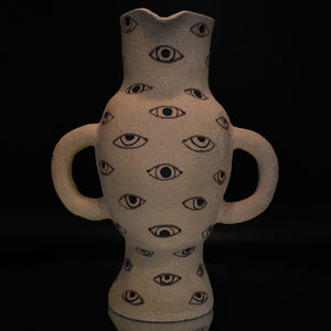 Fiona Roberts, Overseer, 2024, stoneware with underglaze, 26.5 x 21 x 21 cm