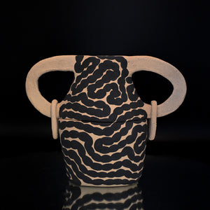 Fiona Roberts, Pelvis, 2024, stoneware with underglaze, 19.5 x 24 x 10 cm