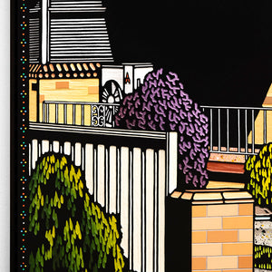Christopher Zanko, Recounter, 2025, acrylic on carved board, 145 x 122 cm. Photography by Jessica Maurer