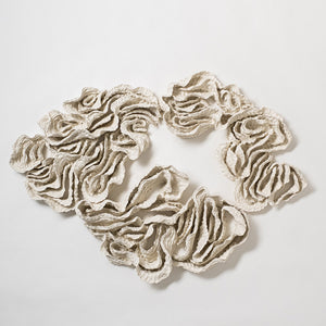 Sam Gold, A soft dreamy pillowy cloud, 2022, porcelain, 77 x 88 x 20 cm irreg.