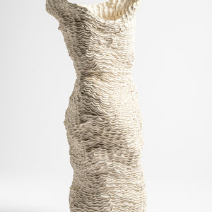 Sam Gold, Lonely, hungry and tired, 2018, white raku mid fire, 70 x 30 cm irreg