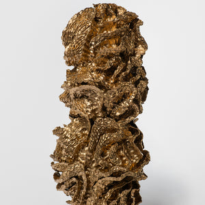 Sam Gold, Feeling the shifting texture as one occupies space, 2025, stoneware, enamel, megapoxy, and polymer compound, 71 x 37 cm irreg.  Photo by Connor Patterson
