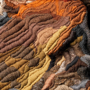 Sera Waters, Front-line on the Home front - Remembering Johns (detail), re-purposed wool, army-issue woollen blankets, 175 x 155 cm  4