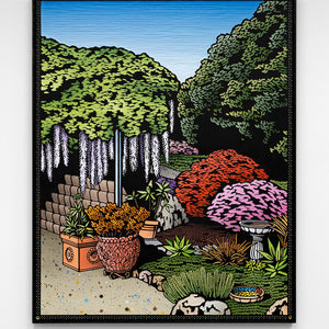 Christopher Zanko, Sometimes Always, 2025, acrylic on carved board, 121 x 96 cm. Photography by Jessica Maurer