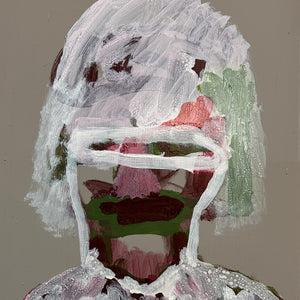Sally Bourke, Teardrop, 2024, oil and acrylic on aluminium, 30 x 25 cm