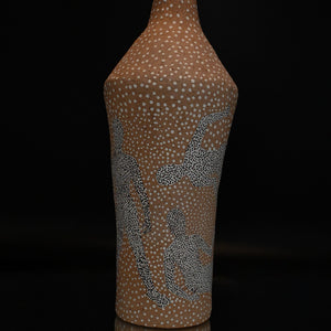 Fiona Roberts, The Last Breath 2, 2024, stoneware with underglaze, 31 x 12.5 x 12.5 cm