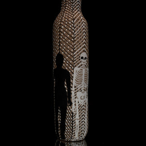 Fiona Roberts, Procession, 2024, stoneware with underglaze, 29 x 7 x 7 cm