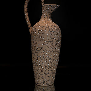 Fiona Roberts, The Veil, 2024, stoneware with underglaze, 42 x 20 x 14.5 cm