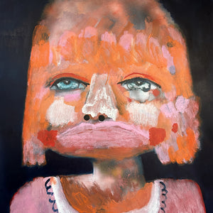 Sally Bourke, Thin Ice, 2024, oil and acrylic on aluminium, 100 x 80 cm