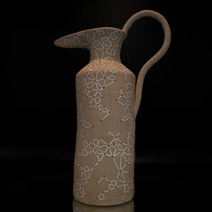 Fiona Roberts, Torn Soul Snare, 2024, stoneware with underglaze, 36.5 x 23 x 11.5 cm