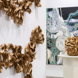 Zaachariaha Fielding and Sam Gold at Melbourne Art Fair for Hugo Michell Gallery, 2025. Photography by Pheobe Powell
