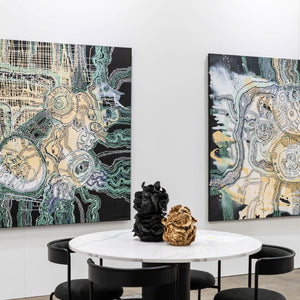 Zaachariaha Fielding and Sam Gold at Melbourne Art Fair for Hugo Michell Gallery, 2025. Photography by Pheobe Powell