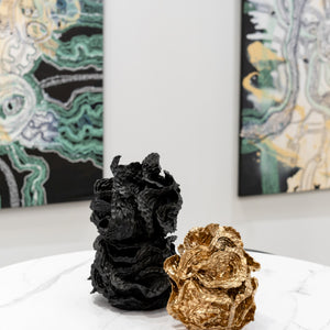Zaachariaha Fielding and Sam Gold at Melbourne Art Fair for Hugo Michell Gallery, 2025. Photography by Pheobe Powell