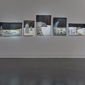 Gutiŋarra Yunupiŋu in 'Wäŋa as Muse' at Hugo Michell Gallery, 2025.