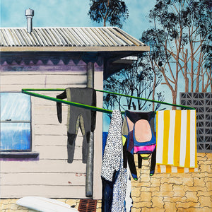William Mackinnon, Showing your true colours, 2023, acrylic, oil, and automotive enamel on linen, 220 x 160 cm