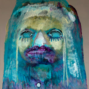 Sally Bourke, You And I Are Earth, 2024, oil and acrylic on aluminium, 100 x 90 cm