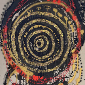 Zaachariaha Fielding, Untitled (415-23AS), 2023, acrylic and mixed media on Belgian linen, 200 x 150 cm