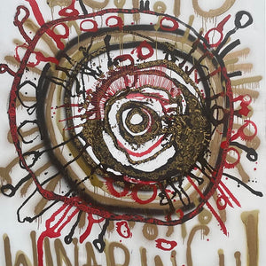 Zaachariaha Fielding, Untitled (419-23AS), 2023, acrylic and mixed media on Belgian linen, 200 x 150 cm