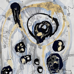 Zaachariaha Fielding, Untitled (231-23AS), 2023, acrylic and mixed media on Belgian linen, 196 x 181 cm
