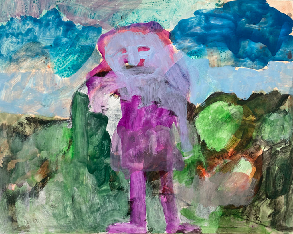 Sally Bourke, My Left Hand Free, 2022, oil on ampersand, 28 x 35.5 cm