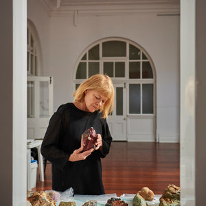 Janet Laurence’s ‘CLIFF’ at Curtin University (installation in progress), 2022. Photography by Frances Andrijich