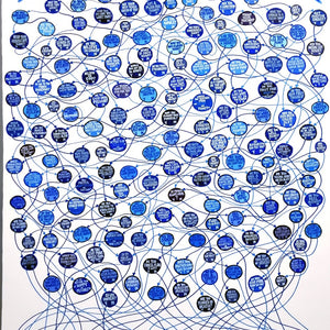 Lucas Grogan, A CABINET (with a test), 2023, ink and acrylic on marine ply, 170 x 120 cm