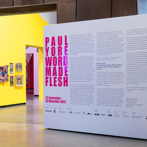 Paul Yore in 'Paul Yore: WORD MADE FLESH', Australian Centre for Contemporary Art, Melbourne, 2022. Photography by Andrew Curtis