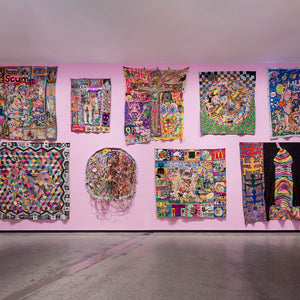Paul Yore in 'Paul Yore: WORD MADE FLESH', Australian Centre for Contemporary Art, Melbourne, 2022. Photography by Andrew Curtis