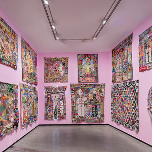 Paul Yore in 'Paul Yore: WORD MADE FLESH', Australian Centre for Contemporary Art, Melbourne, 2022. Photography by Andrew Curtis