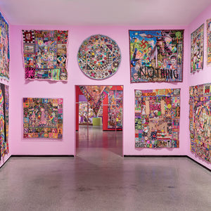 Paul Yore in 'Paul Yore: WORD MADE FLESH', Australian Centre for Contemporary Art, Melbourne, 2022. Photography by Andrew Curtis