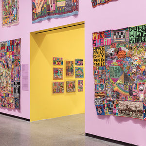 Paul Yore in 'Paul Yore: WORD MADE FLESH', Australian Centre for Contemporary Art, Melbourne, 2022. Photography by Andrew Curtis