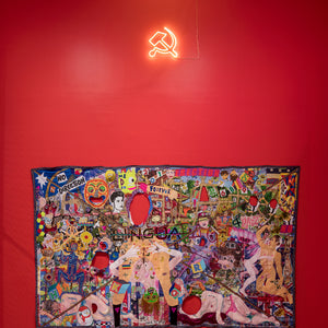 Paul Yore in 'Paul Yore: WORD MADE FLESH', Australian Centre for Contemporary Art, Melbourne, 2022. Photography by Andrew Curtis