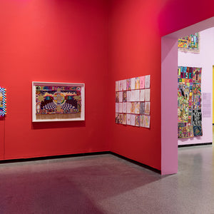 Paul Yore in 'Paul Yore: WORD MADE FLESH', Australian Centre for Contemporary Art, Melbourne, 2022. Photography by Andrew Curtis