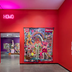 Paul Yore in 'Paul Yore: WORD MADE FLESH', Australian Centre for Contemporary Art, Melbourne, 2022. Photography by Andrew Curtis