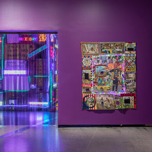 Paul Yore in 'Paul Yore: WORD MADE FLESH', Australian Centre for Contemporary Art, Melbourne, 2022. Photography by Andrew Curtis