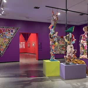 Paul Yore in 'Paul Yore: WORD MADE FLESH', Australian Centre for Contemporary Art, Melbourne, 2022. Photography by Andrew Curtis