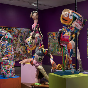 Paul Yore in 'Paul Yore: WORD MADE FLESH', Australian Centre for Contemporary Art, Melbourne, 2022. Photography by Andrew Curtis